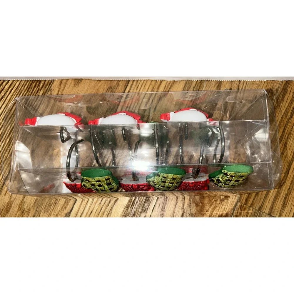 Snowman Mittens Winter Shower Curtain Hooks Holiday‎ Seasonal Decor